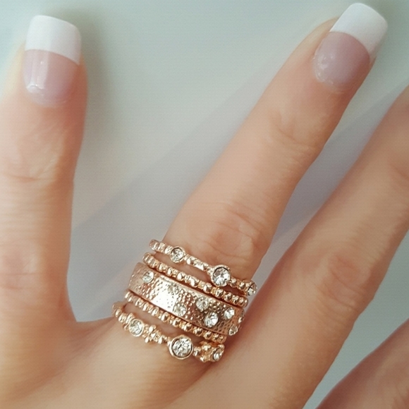 Rose Gold 5 PCS Set | Boho Rings - Picture 3 of 8